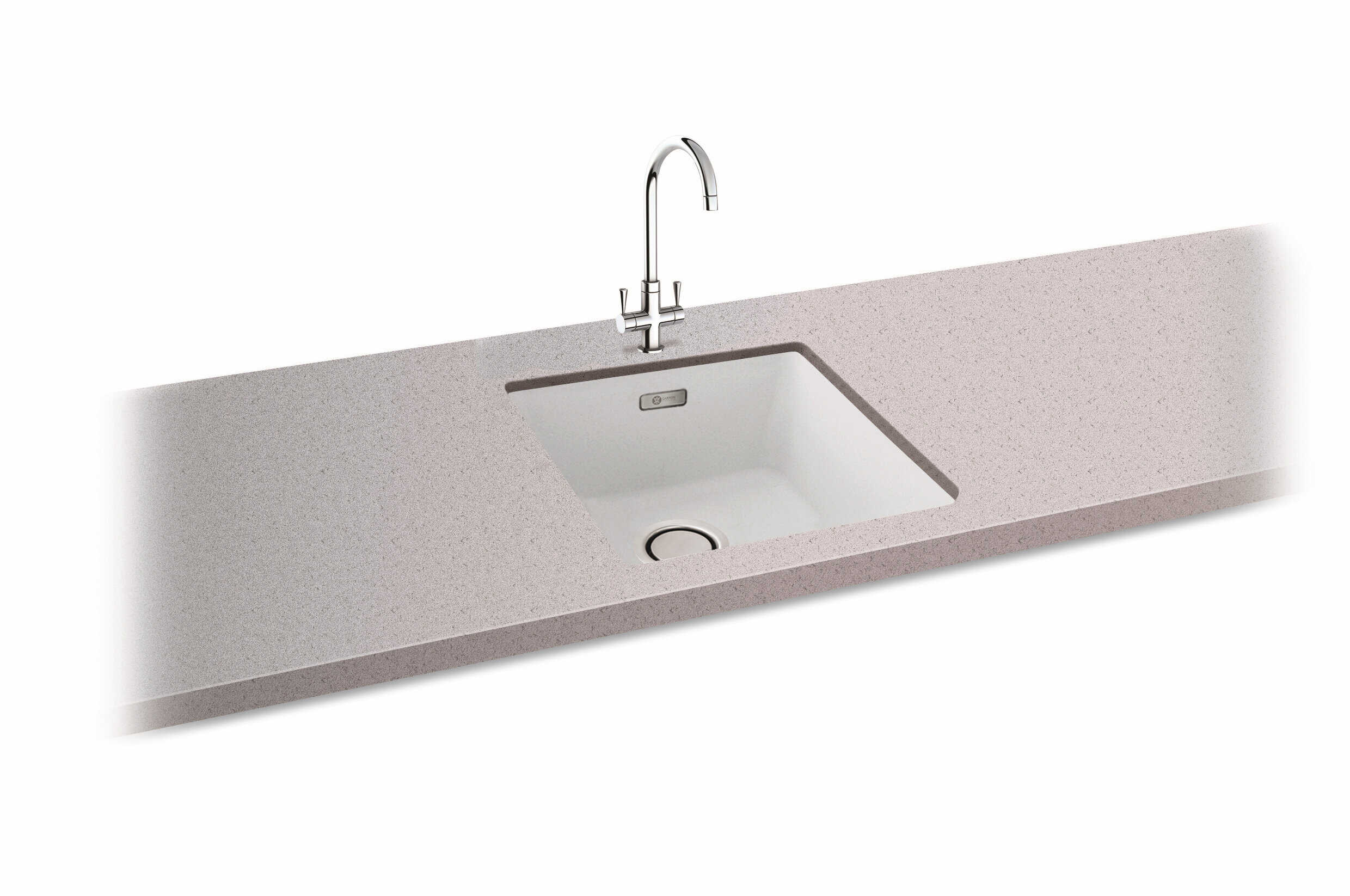 Carron Phoenix Haven 90 Granite 1 Bowl Polar White Kitchen Sink Inset