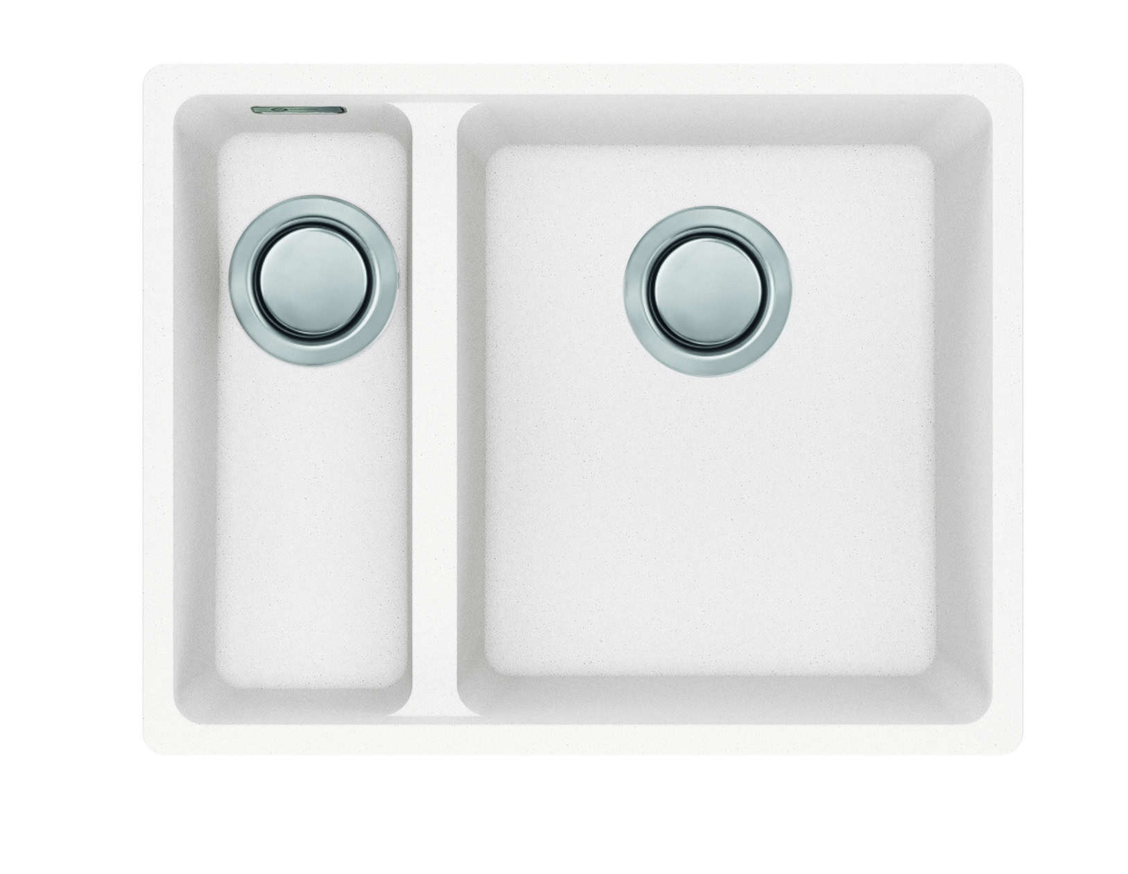 Carron Phoenix Haven 150 Granite 1.5 Bowl Polar White Kitchen Sink Inset