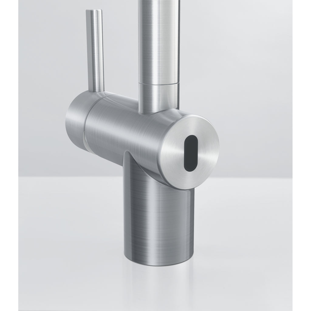 Franke Atlas Neo Sensor Stainless Steel Kitchen Tap L-Spout Swivel 297mm