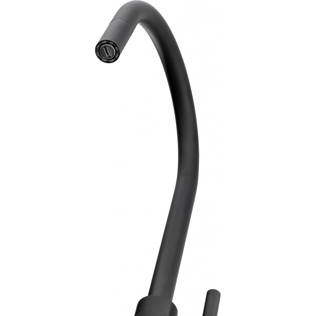 Franke Tessuto Matt Black Pull Out Nozzle Kitchen Tap Brass J-Spout 455mm