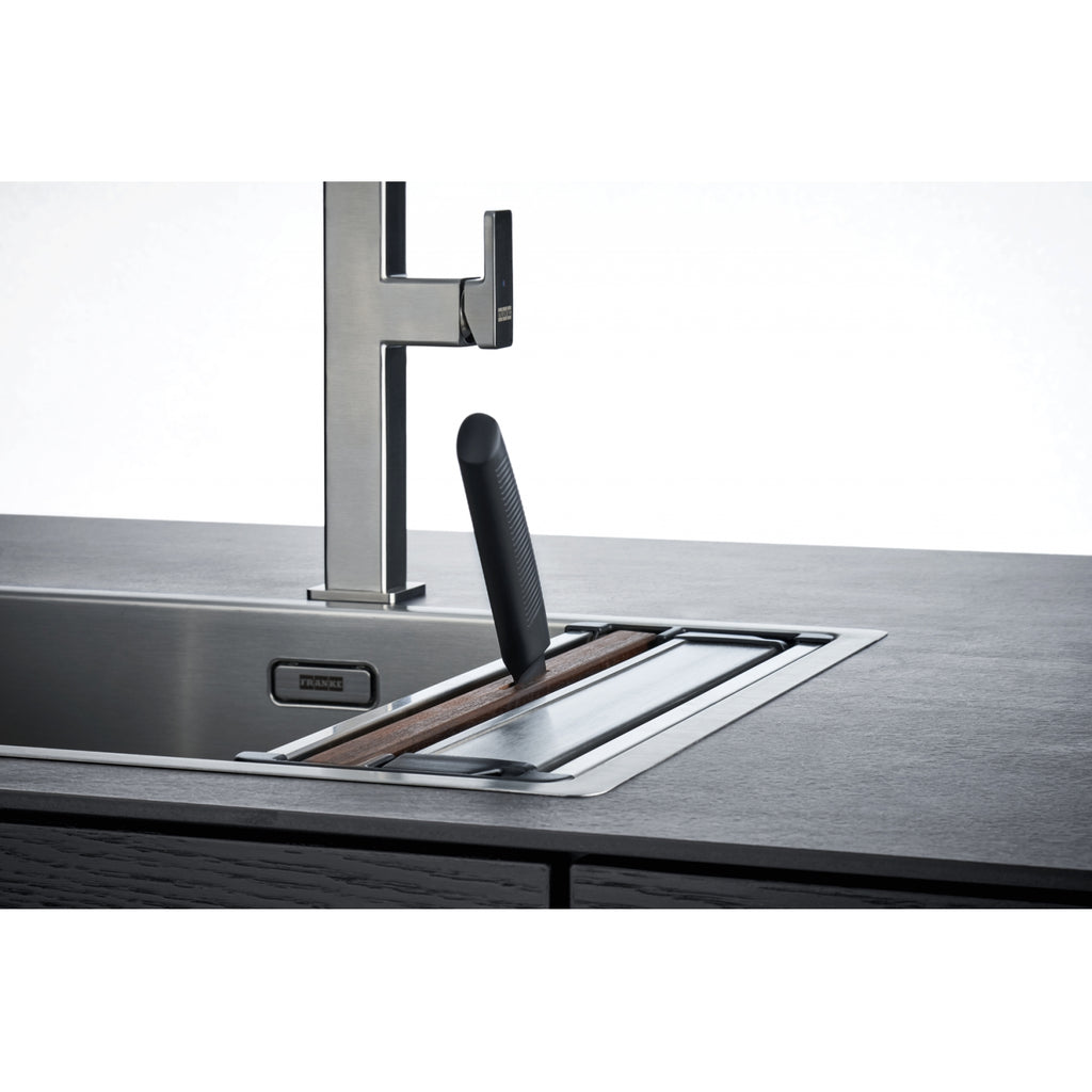 Franke Box Andy Chef Accessory Kit Stainless Steel Knife Board Strainer