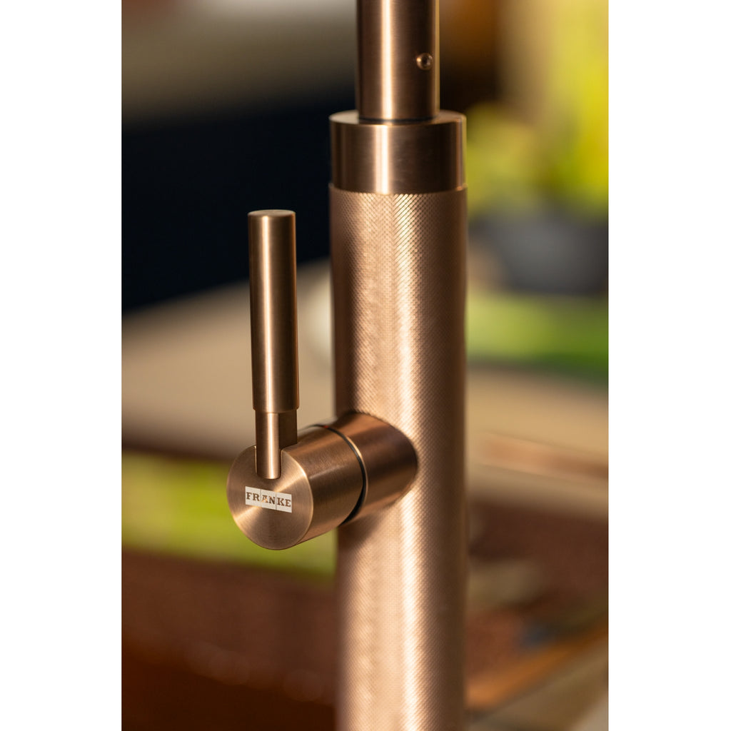 Franke Mythos Masterpiece Copper Pull Down Spray Kitchen Tap 466mm