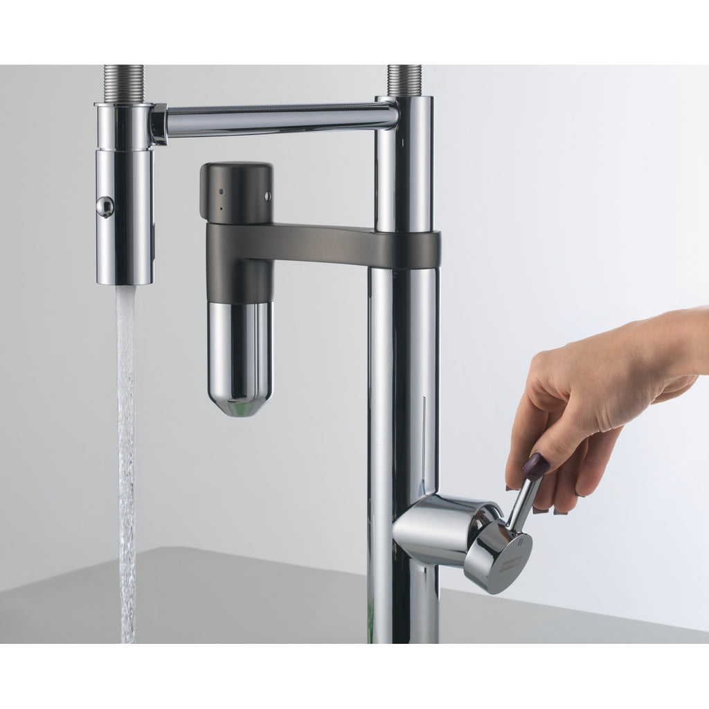 Franke Vital Capsule 3-in-1 Filter Semi-Pro Tap Chrome Gunmetal Kitchen