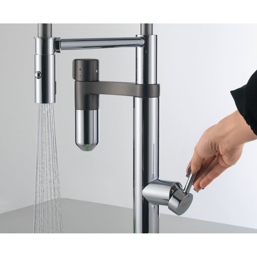 Franke Vital Capsule 3-in-1 Filter Semi-Pro Tap Chrome Gunmetal Kitchen