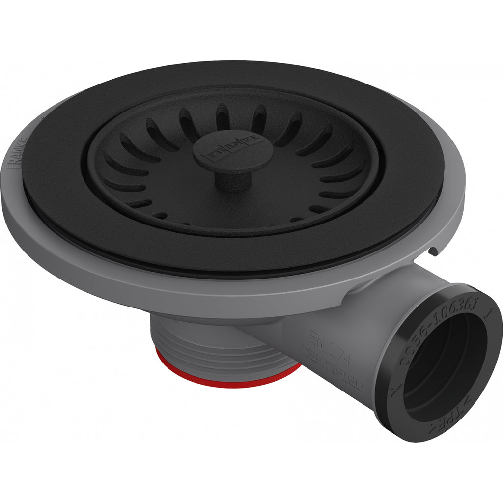 Franke Manual Waste Kit Set 1 Bowl Matt Black Kitchen Sink Strainer Plug