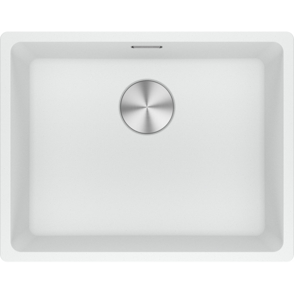 Franke Maris MRG 110-52 Granite Undermount 1 Bowl Polar White Kitchen Sink