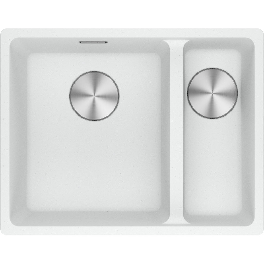 Franke Maris MRG 160 Granite Undermount 1.5 Bowl Polar White Sink RHSB
