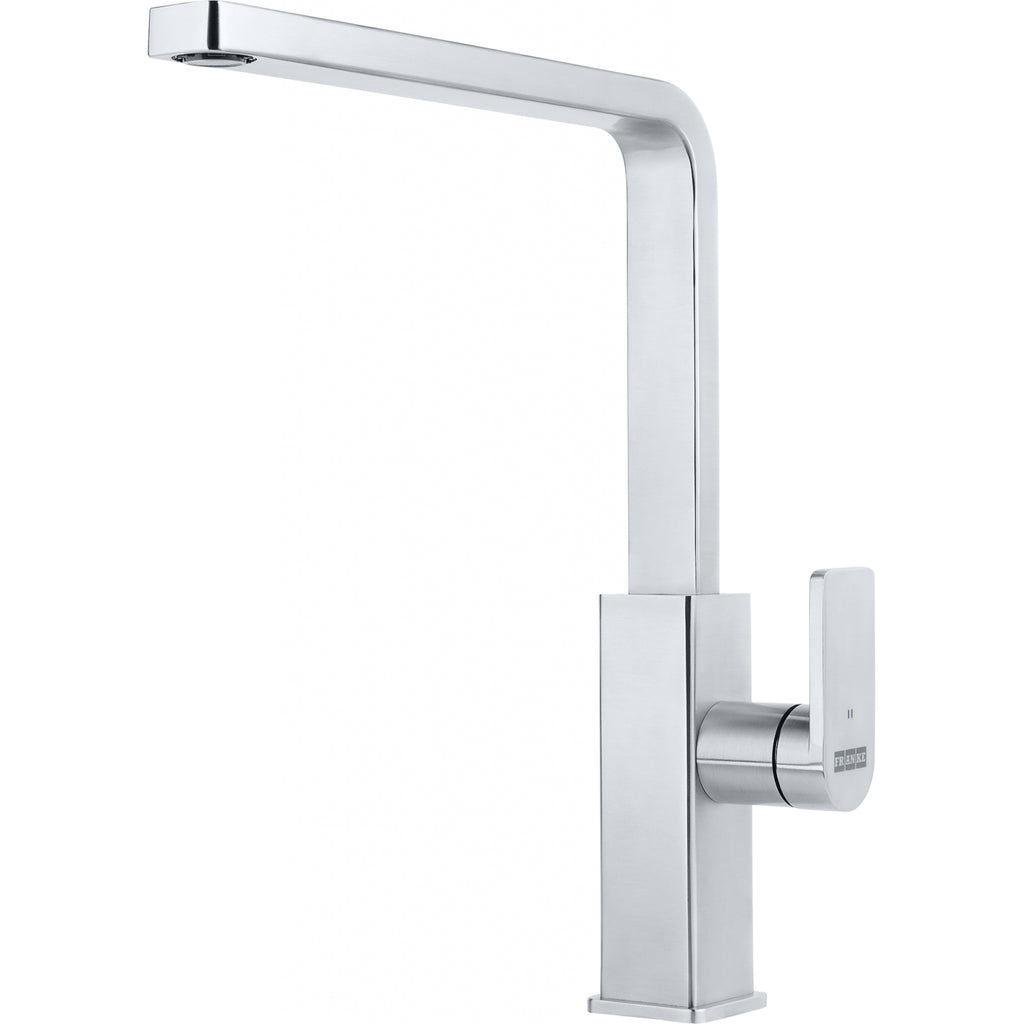 Franke Mythos Stainless Steel Single Lever Kitchen Tap L-Spout Swivel 317mm