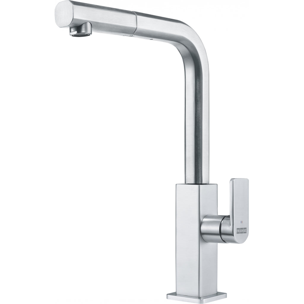 Franke Mythos Stainless Steel Pull Out Nozzle Kitchen Tap L-Spout 348mm