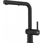 Franke Active Matt Black Pull Out Spray Kitchen Tap Brass L-Spout 312mm