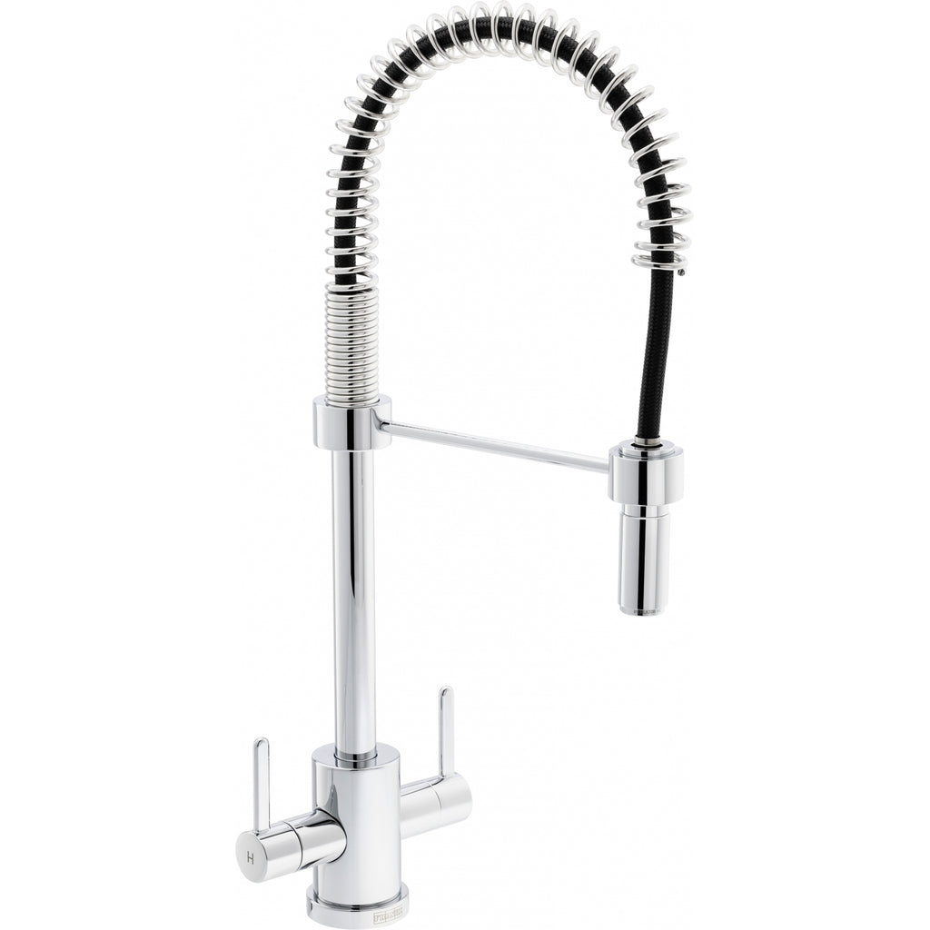 Franke Krios Chrome Semi-Pro Kitchen Tap Brass Dual Lever Pull Out 540mm