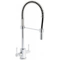 Franke Krios Chrome Semi-Pro Kitchen Tap Brass Dual Lever Pull Out 540mm