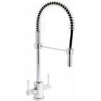 Franke Krios Chrome Semi-Pro Kitchen Tap Brass Dual Lever Pull Out 540mm