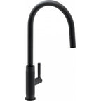 Franke Tessuto Matt Black Pull Out Nozzle Kitchen Tap Brass J-Spout 455mm