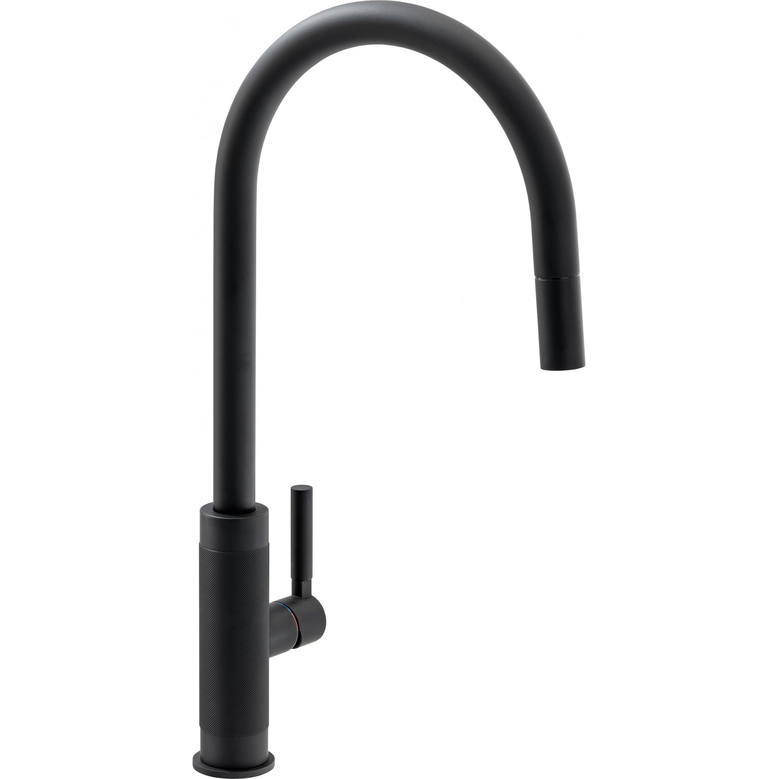 Franke Tessuto Matt Black Pull Out Nozzle Kitchen Tap Brass J-Spout 455mm