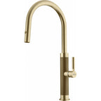 Franke Mythos Masterpiece Gold Pull Down Spray Kitchen Tap 466mm