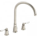 Franke Gloriana Classic Decor Steel 3-Part Kitchen Tap J-Spout Swivel 365mm