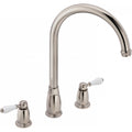 Franke Gloriana Classic Polished Nickel 3-Part Kitchen Tap J-Spout 365mm