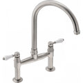 Franke Gloriana Classic Decor Steel Bridge Lever Kitchen Tap J-Spout 415mm