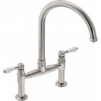 Franke Gloriana Classic Decor Steel Bridge Lever Kitchen Tap J-Spout 415mm