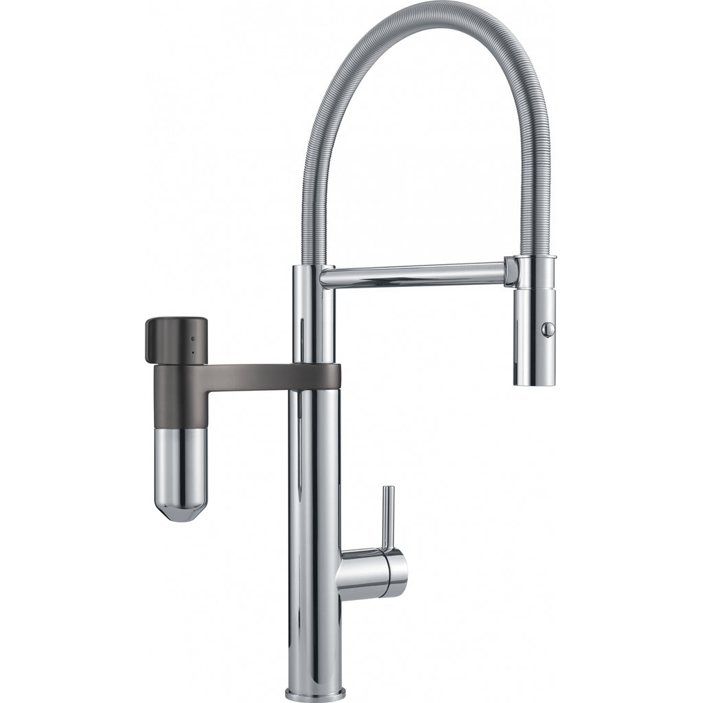 Franke Vital Capsule 3-in-1 Filter Semi-Pro Tap Chrome Gunmetal Kitchen