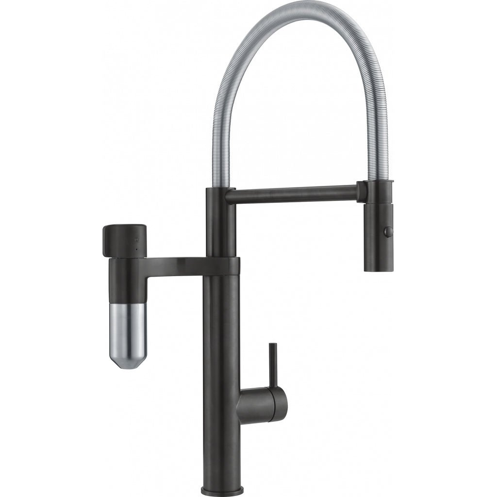 Franke Vital Capsule 3-in-1 Filter Semi-Pro Tap Industrial Black Kitchen