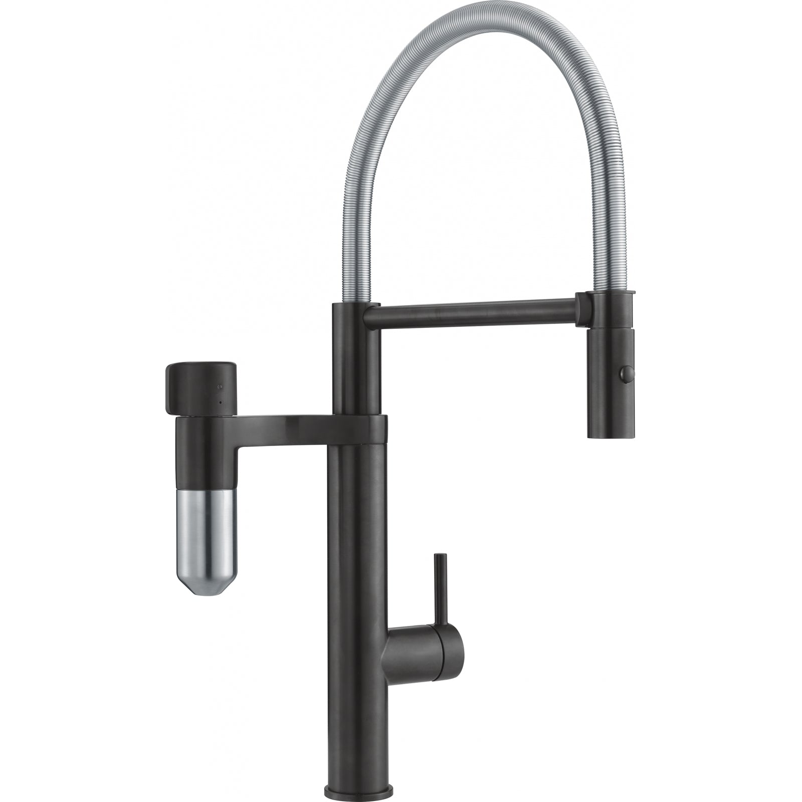 Franke Vital Capsule 3-in-1 Filter Semi-Pro Tap Industrial Black Kitchen
