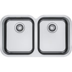 Franke Smart SRX 120 Undermount 2 Bowl Stainless Steel Kitchen Sink 34-34
