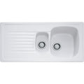 Franke Elba ELK 651 Ceramic 1.5 Bowl White Kitchen Sink 990x500mm Inset