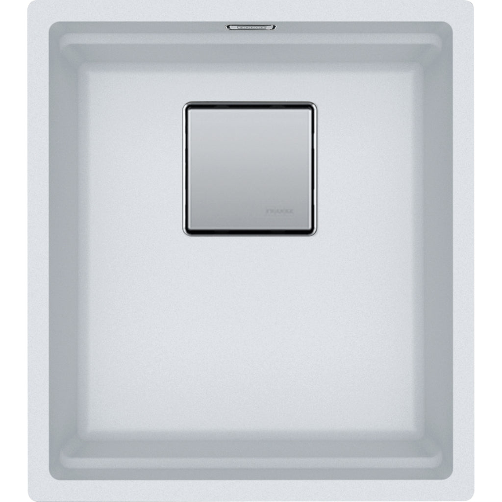Franke Kubus KNG 110-37 Granite Undermount 1 Bowl Polar White Kitchen Sink