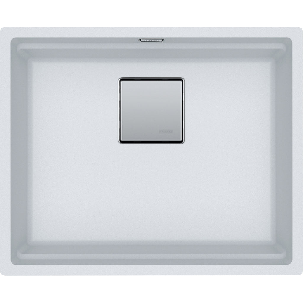 Franke Kubus KNG 110-52 Granite Undermount 1 Bowl Polar White Kitchen Sink