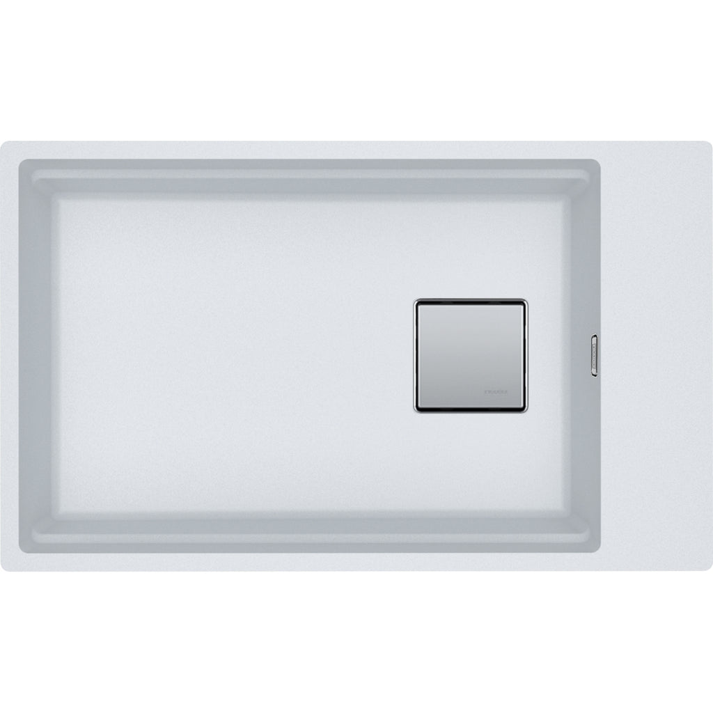 Franke Kubus KNG 110-62 Granite Undermount 1 Bowl Polar White Kitchen Sink