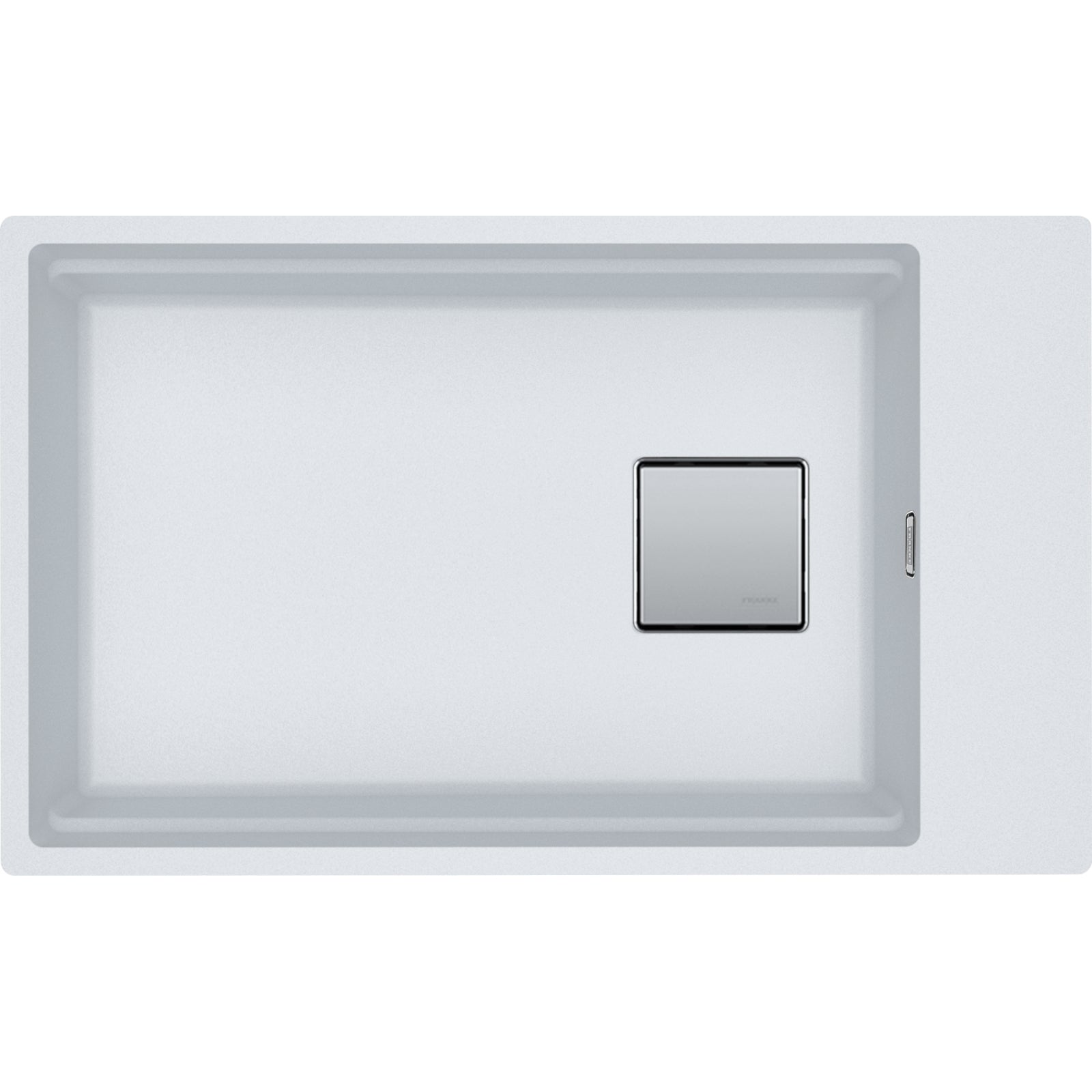 Franke Kubus KNG 110-62 Granite Undermount 1 Bowl Polar White Kitchen Sink