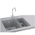 Carron Phoenix Fiji 150 Granite 1.5 Bowl Stone Grey Kitchen Sink Inset