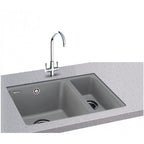 Carron Phoenix Fiji 150 Granite 1.5 Bowl Stone Grey Kitchen Sink Inset