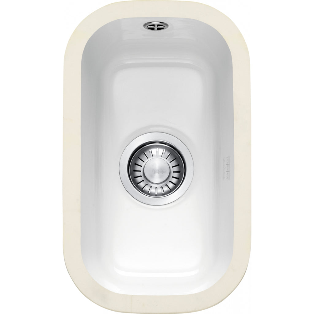 Franke VBK 110-21 Ceramic Undermount 1 Bowl White Kitchen Sink