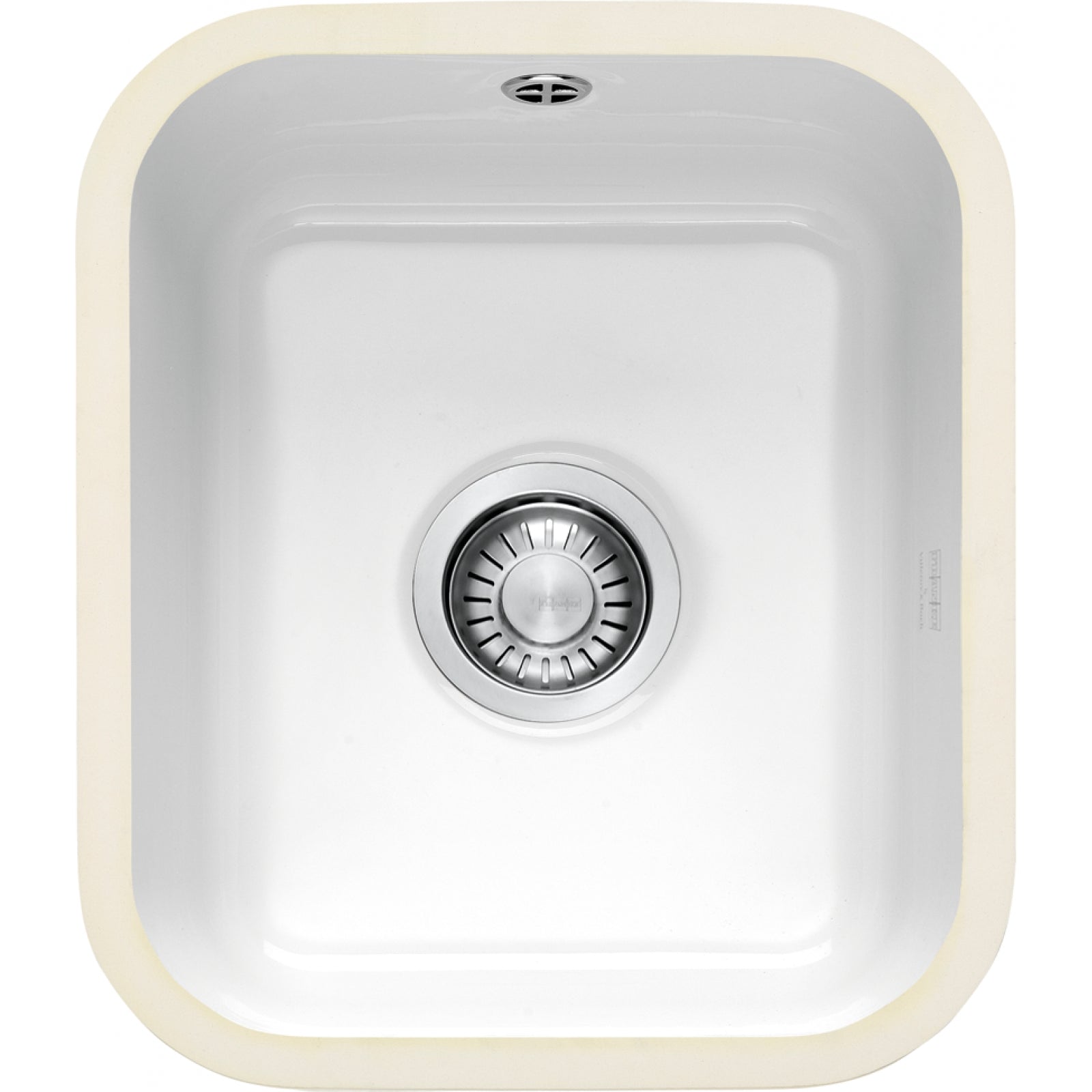 Franke VBK 110-33 Ceramic Undermount 1 Bowl White Kitchen Sink