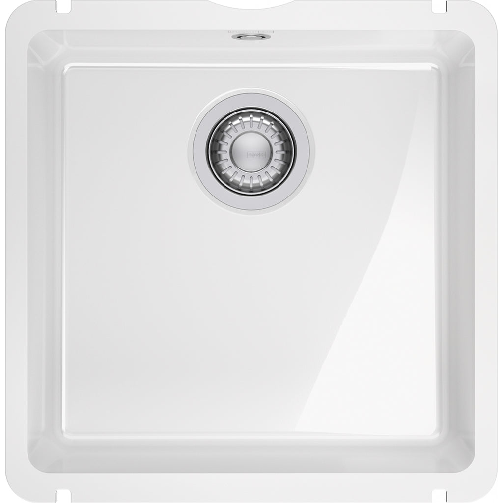 Franke Kubus KXK 110-41 Ceramic Undermount 1 Bowl White Kitchen Sink