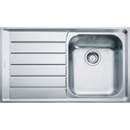 Franke Neptune NEX 211 Inset 1 Bowl Stainless Steel Kitchen Sink LH Drainer