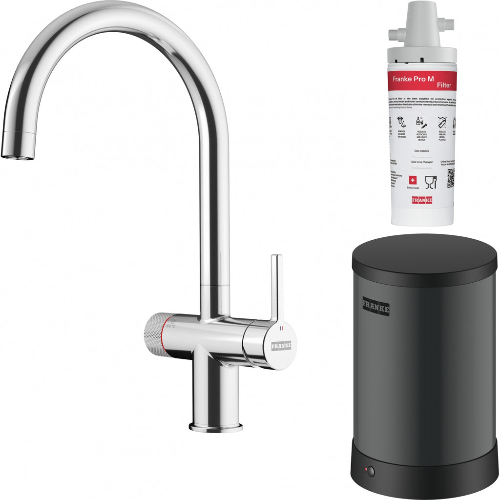 Franke Maris Water Hub 3-in-1 Mechanical Boiling Tap Chrome 4L Kitchen