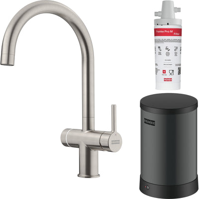 Franke Maris Water Hub 3-in-1 Electronic Boiling Tap Decor Steel Kitchen