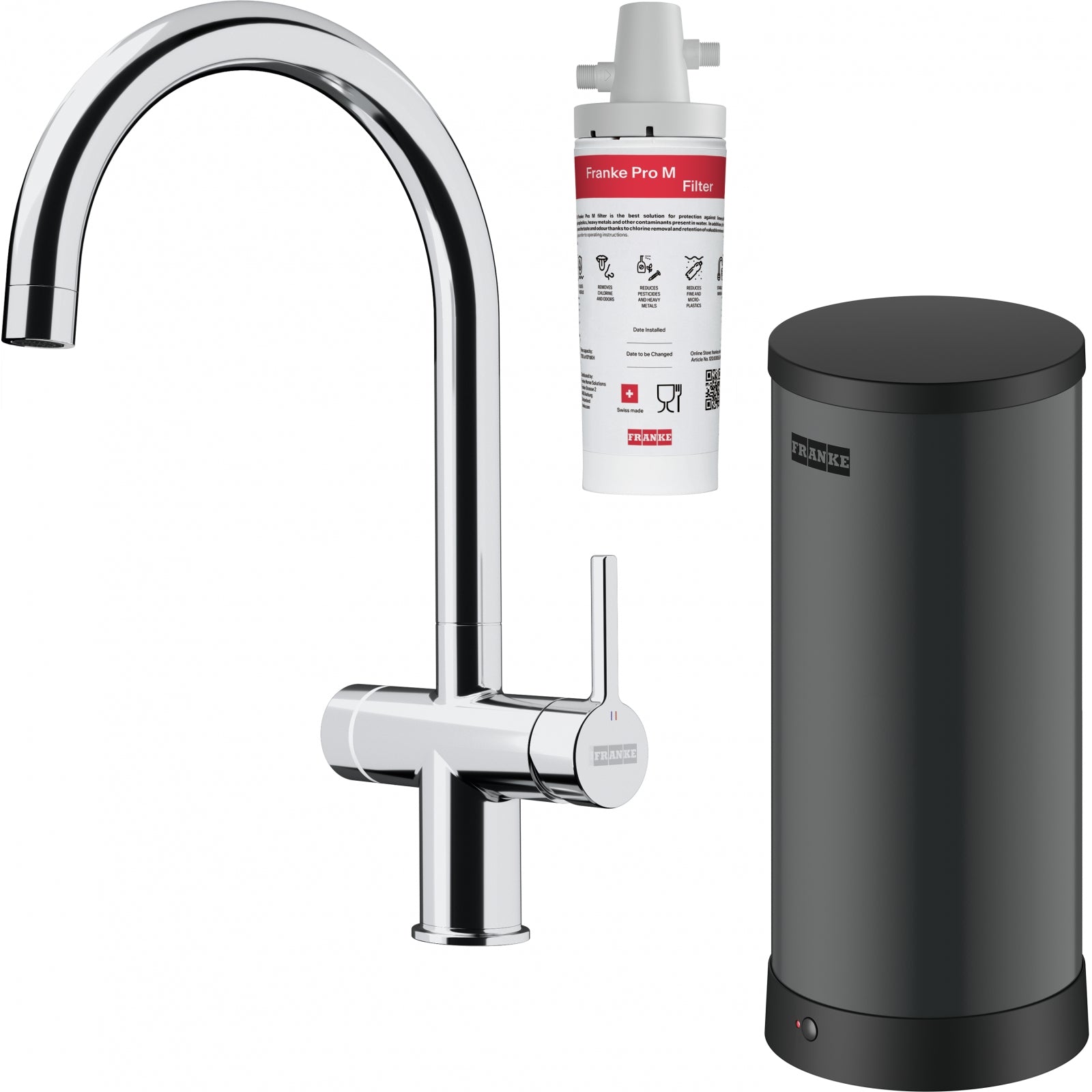 Franke Maris Water Hub 3-in-1 Electronic Boiling Tap Chrome 7L Kitchen
