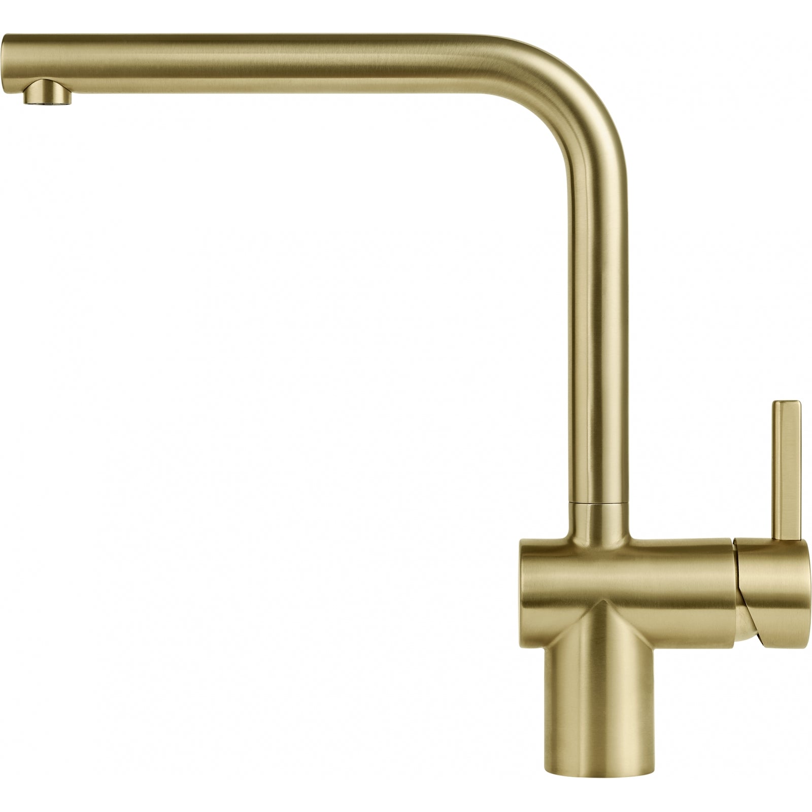 Franke Atlas Neo Gold Single Lever Kitchen Tap Stainless Steel L-Spout