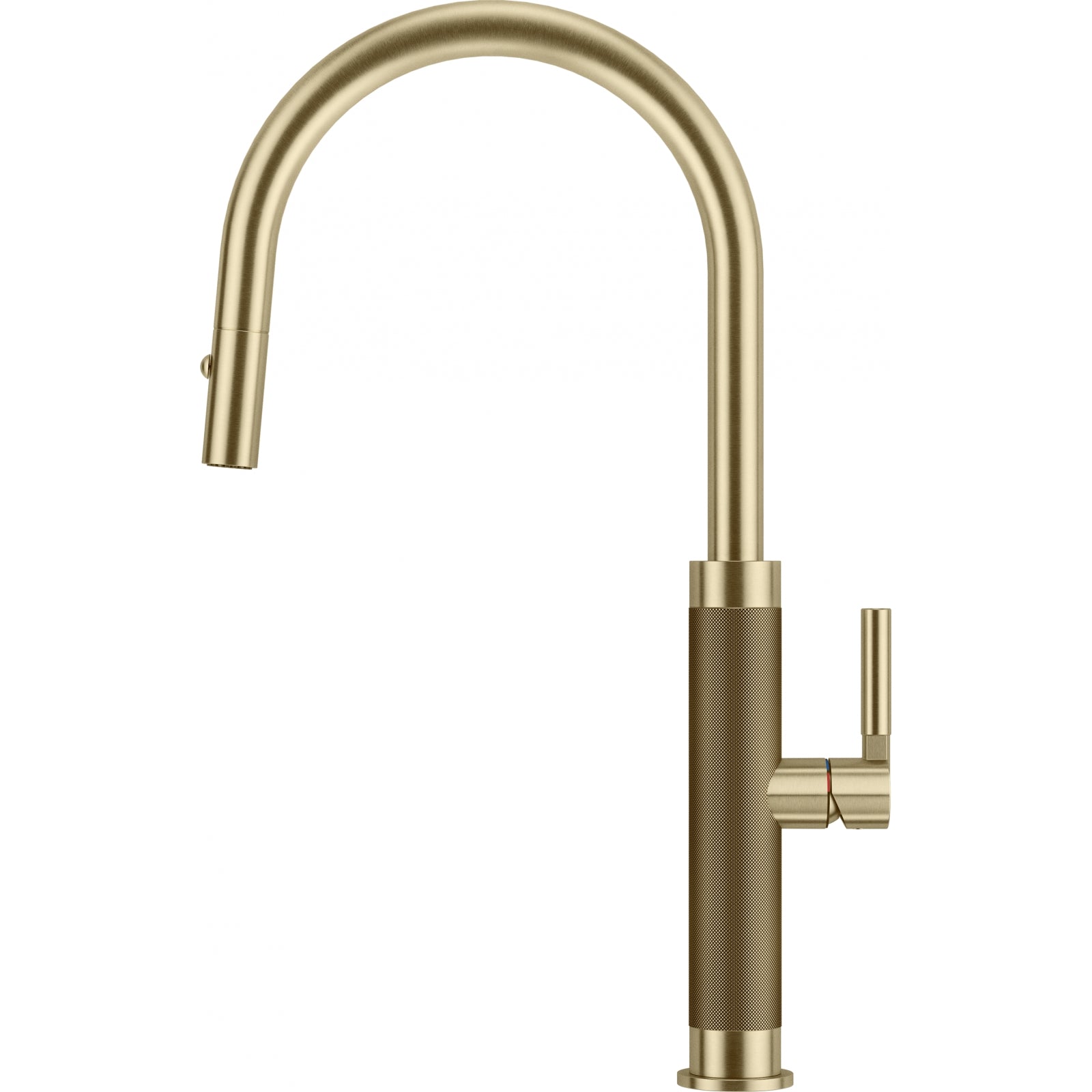 Franke Mythos Masterpiece Gold Pull Down Spray Kitchen Tap 466mm