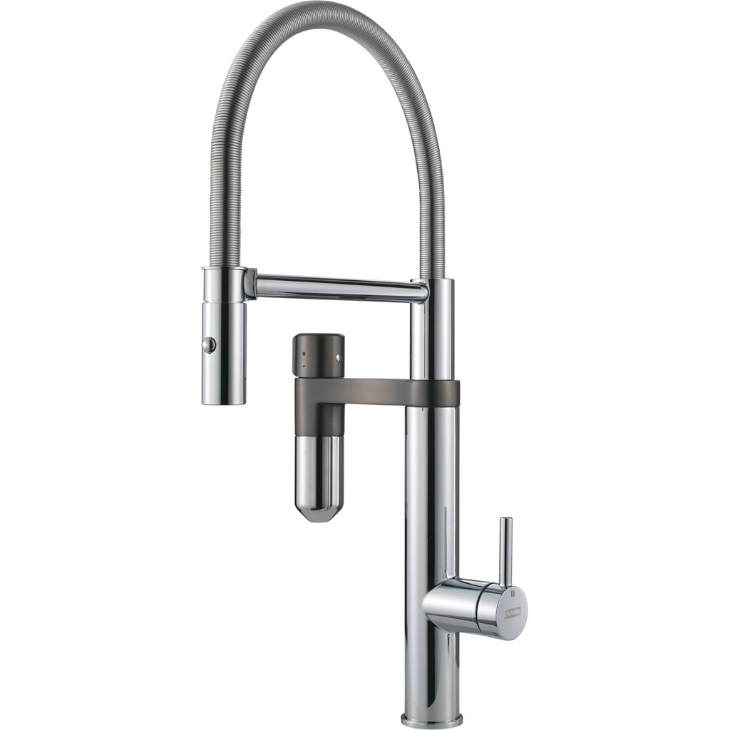 Franke Vital Capsule 3-in-1 Filter Semi-Pro Tap Chrome Gunmetal Kitchen