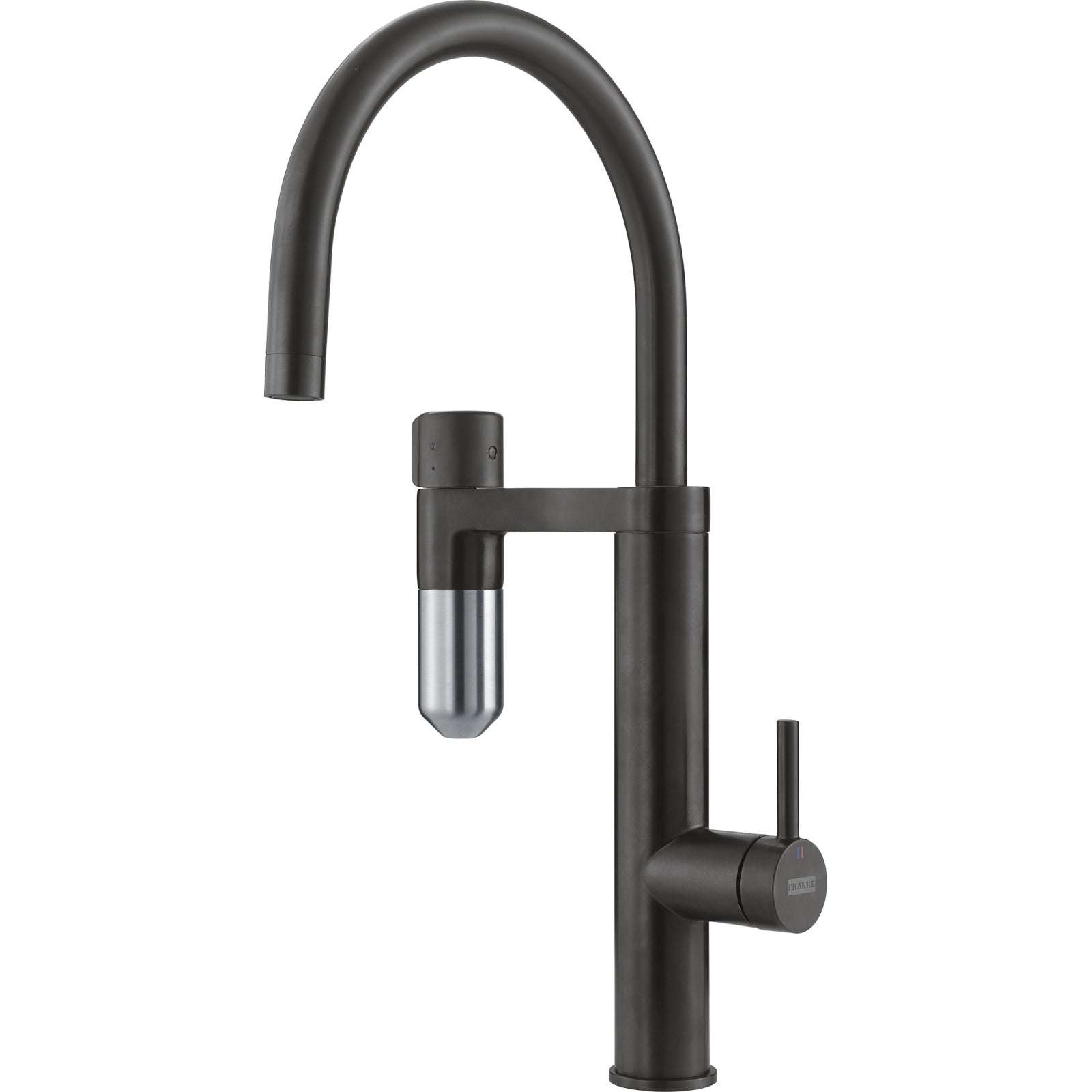 Franke Vital Capsule 3-in-1 Filter Tap Industrial Black Brass Kitchen