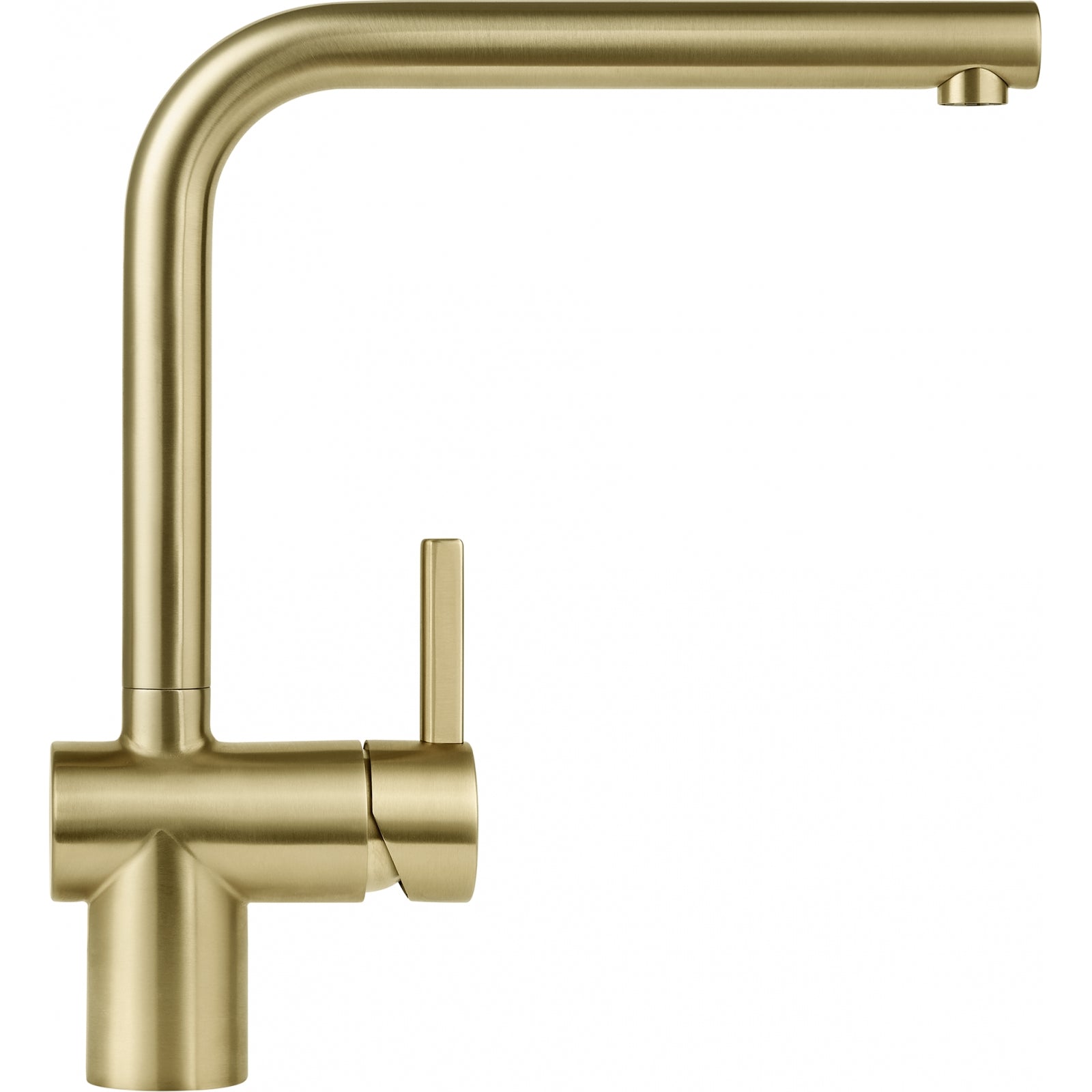 Franke Atlas Neo Gold Single Lever Kitchen Tap Stainless Steel L-Spout