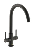 Carron Phoenix Rosolina Matt Black Single Lever Kitchen Tap J-Spout Swivel