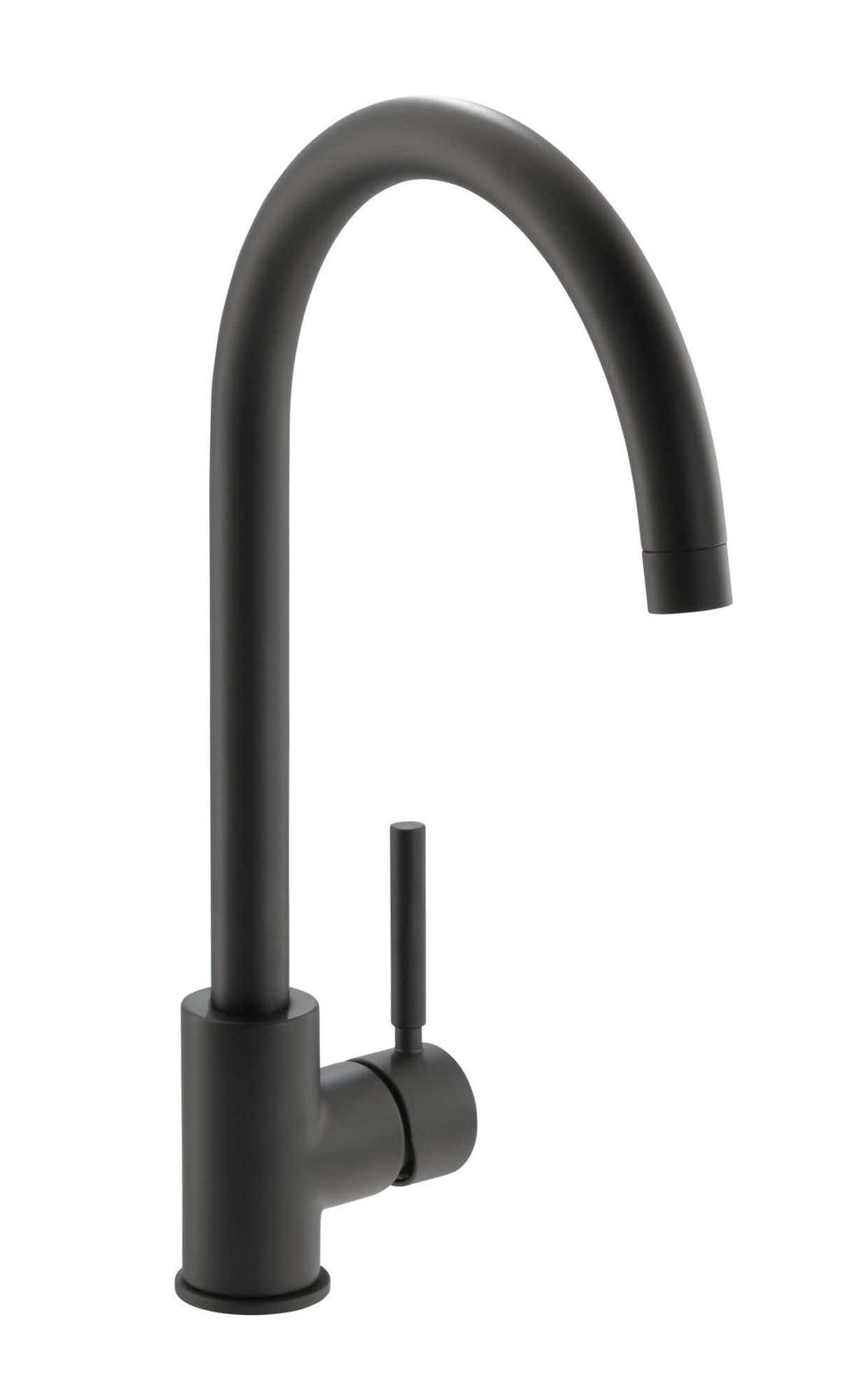 Carron Phoenix Savoy Plus Matt Black Single Lever Kitchen Tap Swivel Spout