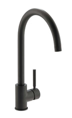 Carron Phoenix Savoy Plus Matt Black Single Lever Kitchen Tap Swivel Spout